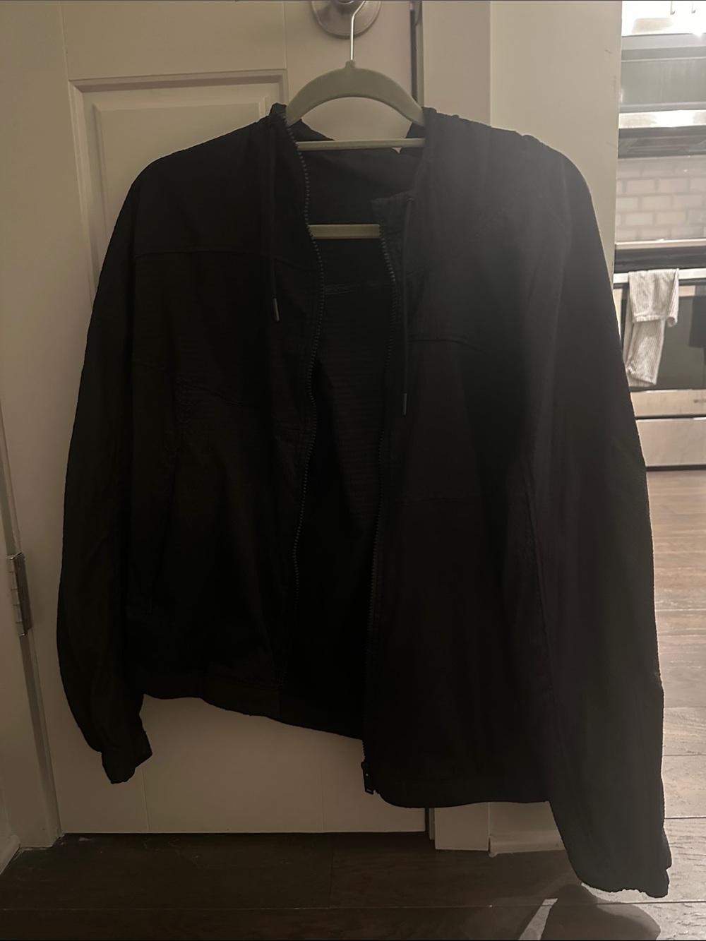 Avia Black Hooded Windbreaker Jacket